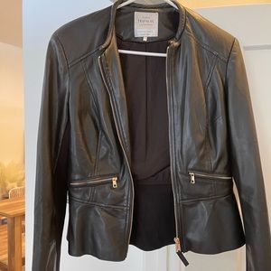 Zara trafaluc faux leather jacket